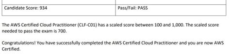 aws exam fail message|Aws exam Passed on screen message : .